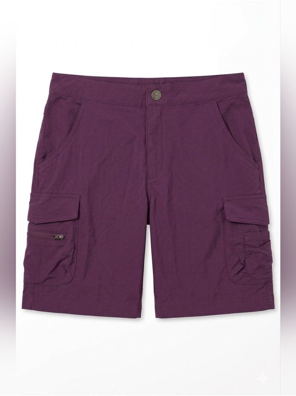 White Sierra Crystal Cove River Shorts Shadow Purple Plum Cargo Short NWT Medium